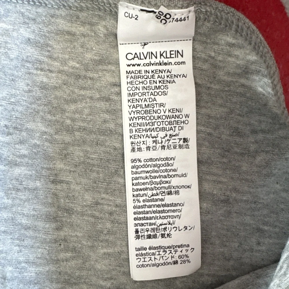 Calvin Klein Monogram Boxer Brief Underwear NWT NEW Grey Red Men's Large